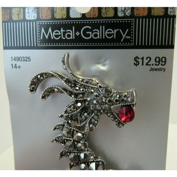 Metal Gallery Jewelry Metal Gallery Dragon Broochpin Faux Marcasite